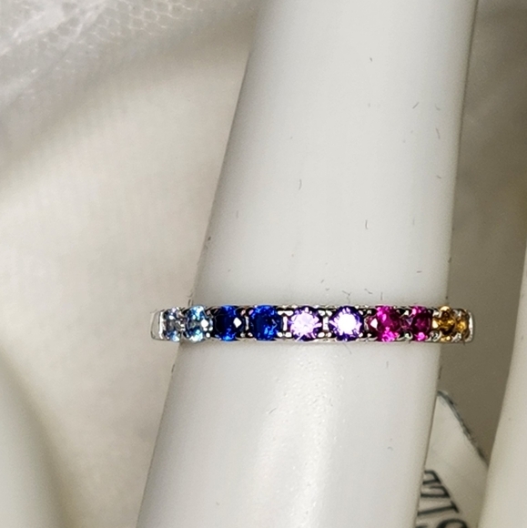 Dainty 🌈 Rainbow Ring S925 - Picture 1 of 1
